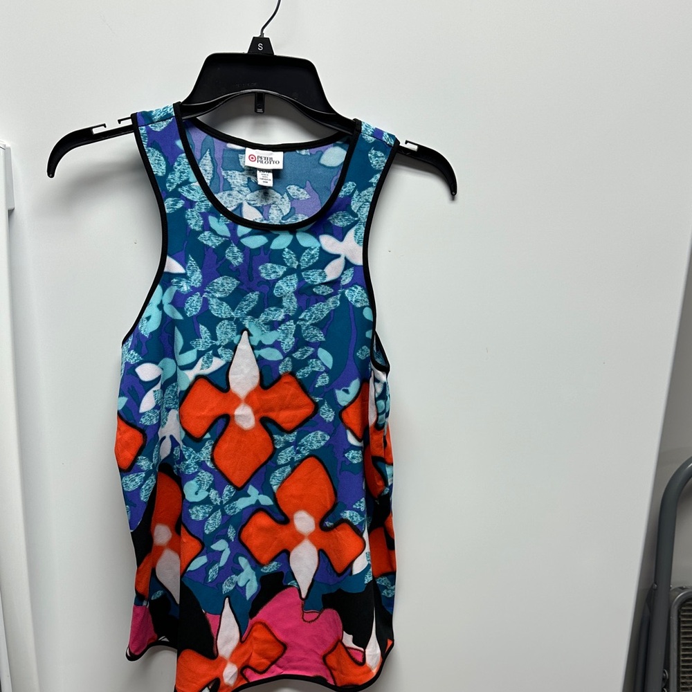 Peter Pilotto Blue and Orange Floral Tank Top